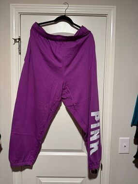 PINK Victoria's Secret Purple Girls' Logo Joggers